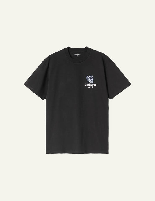 Men's Carhartt WIP Grape Picker T-shirt in black with graphic print