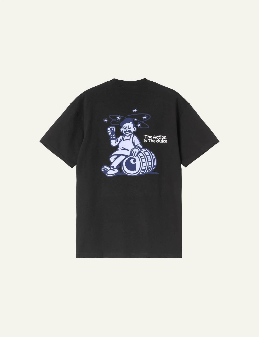 Men's Carhartt WIP Grape Picker T-shirt in black with graphic print back
