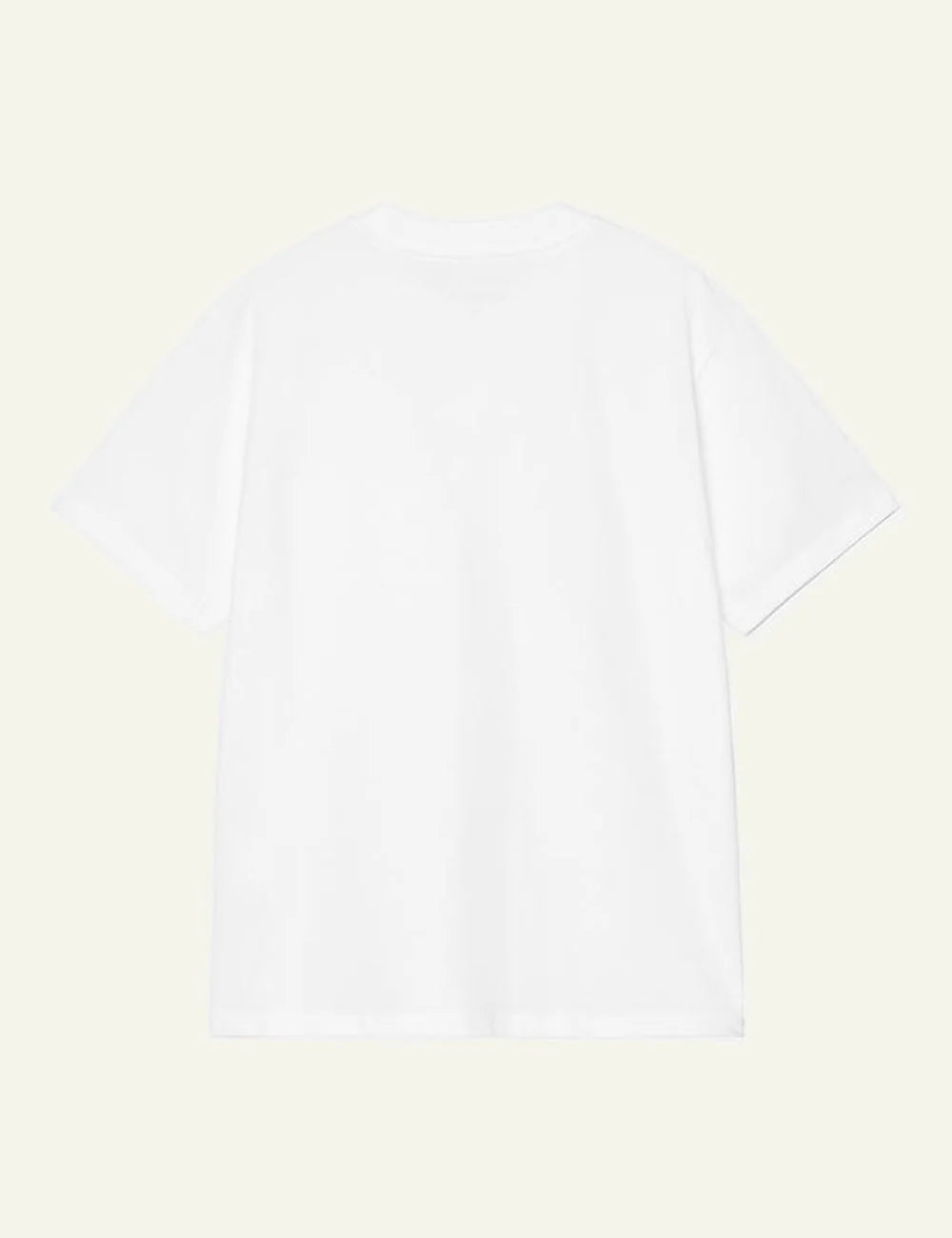 Carhartt short sleeve t-shirt in white with chest pocket back  flat view