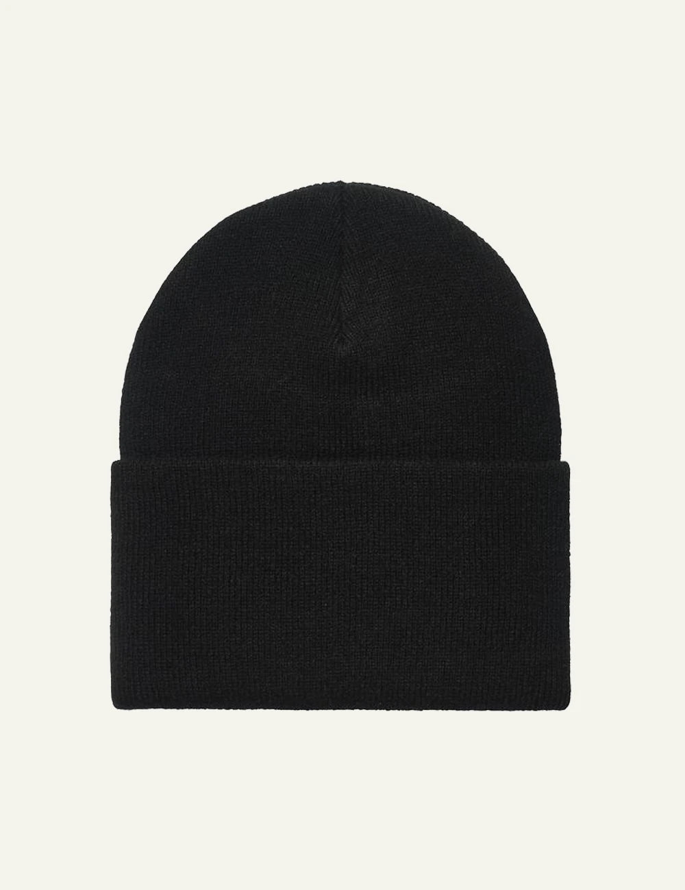 Carhartt WIP acrylic watch beanie in black with logo patch back