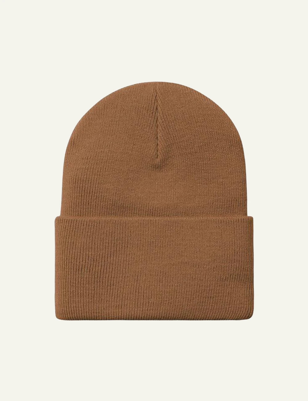 Carhartt WIP acrylic watch beanie in brown with logo patch back