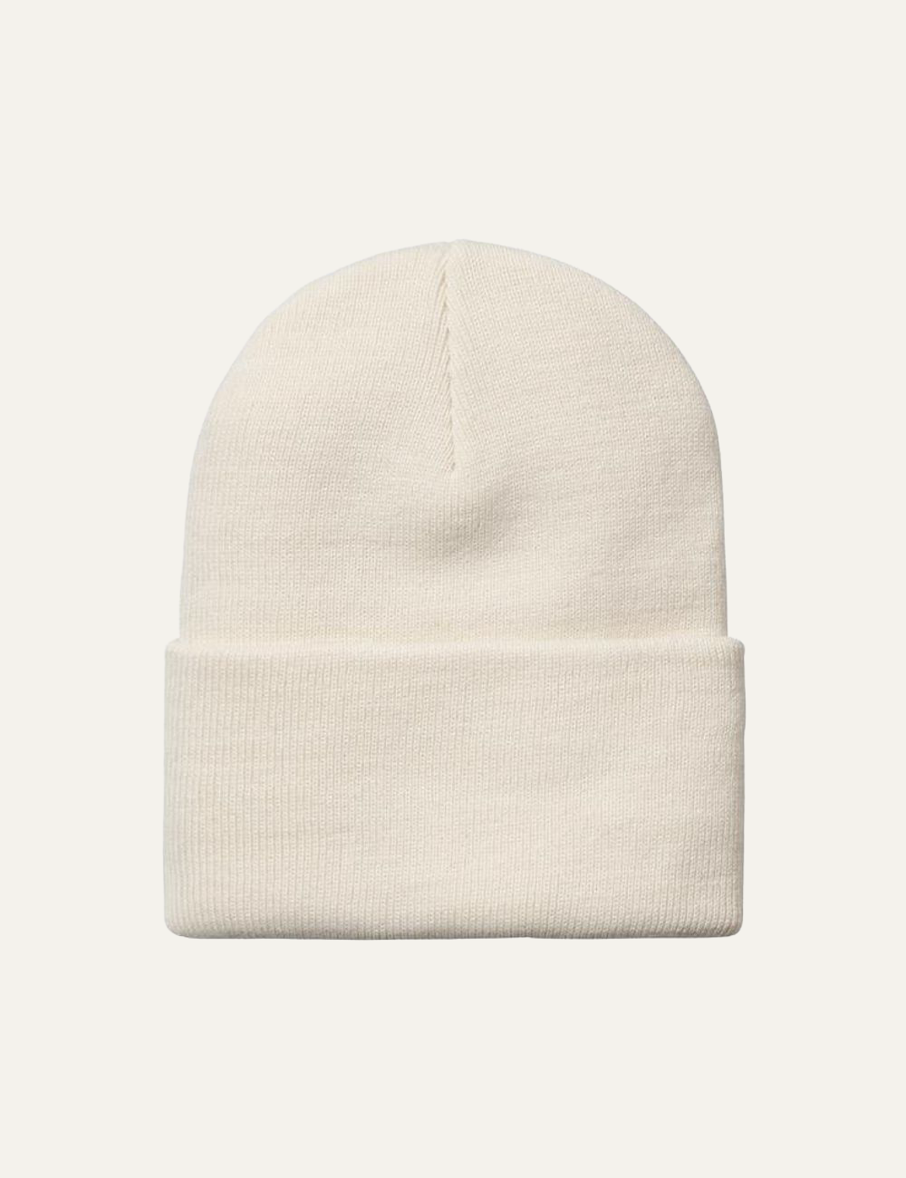 Carhartt WIP acrylic watch beanie in off-white with logo patch back