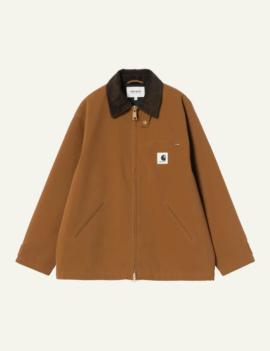 Carhartt WIP Clark Jacket brown tobacco front flat view