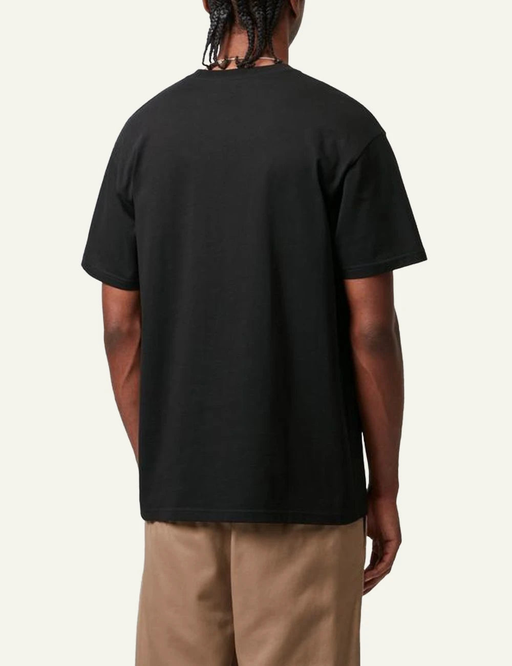 Carhartt WIP classic t-shirt black chest logo back view