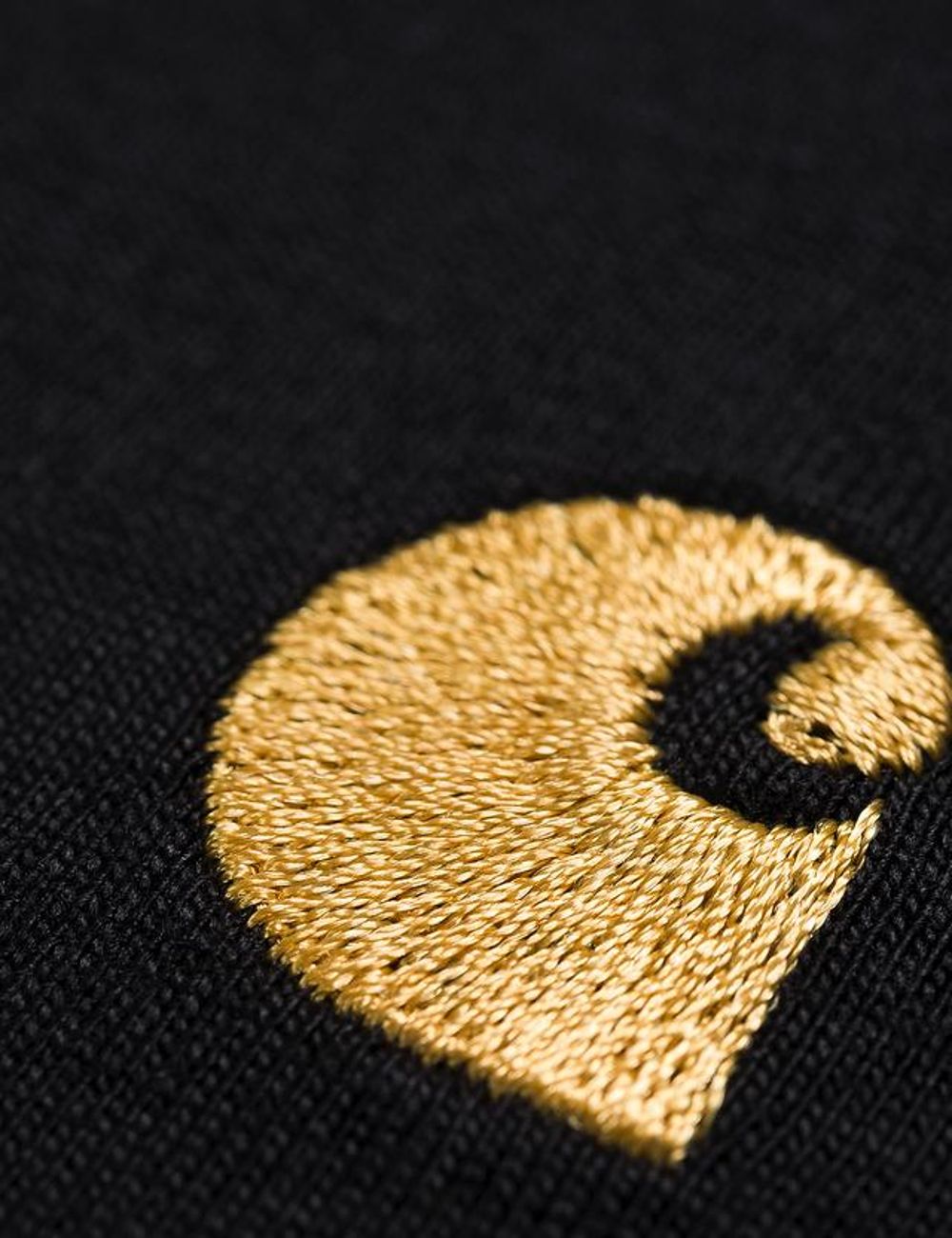 Carhartt WIP classic t-shirt black chest logo front view detail