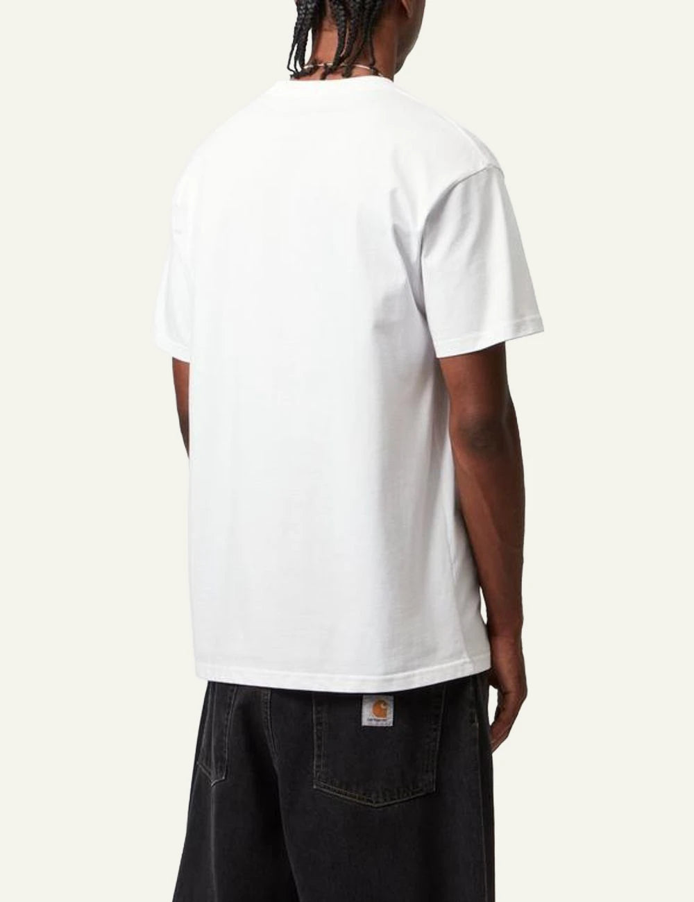 Carhartt WIP classic t-shirt white chest logo back view
