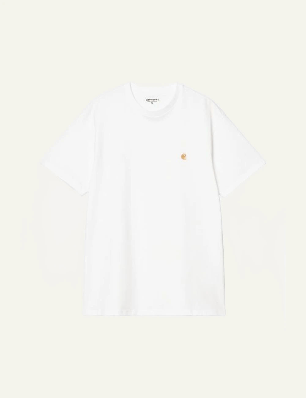 Carhartt WIP classic t-shirt white chest logo front view flat