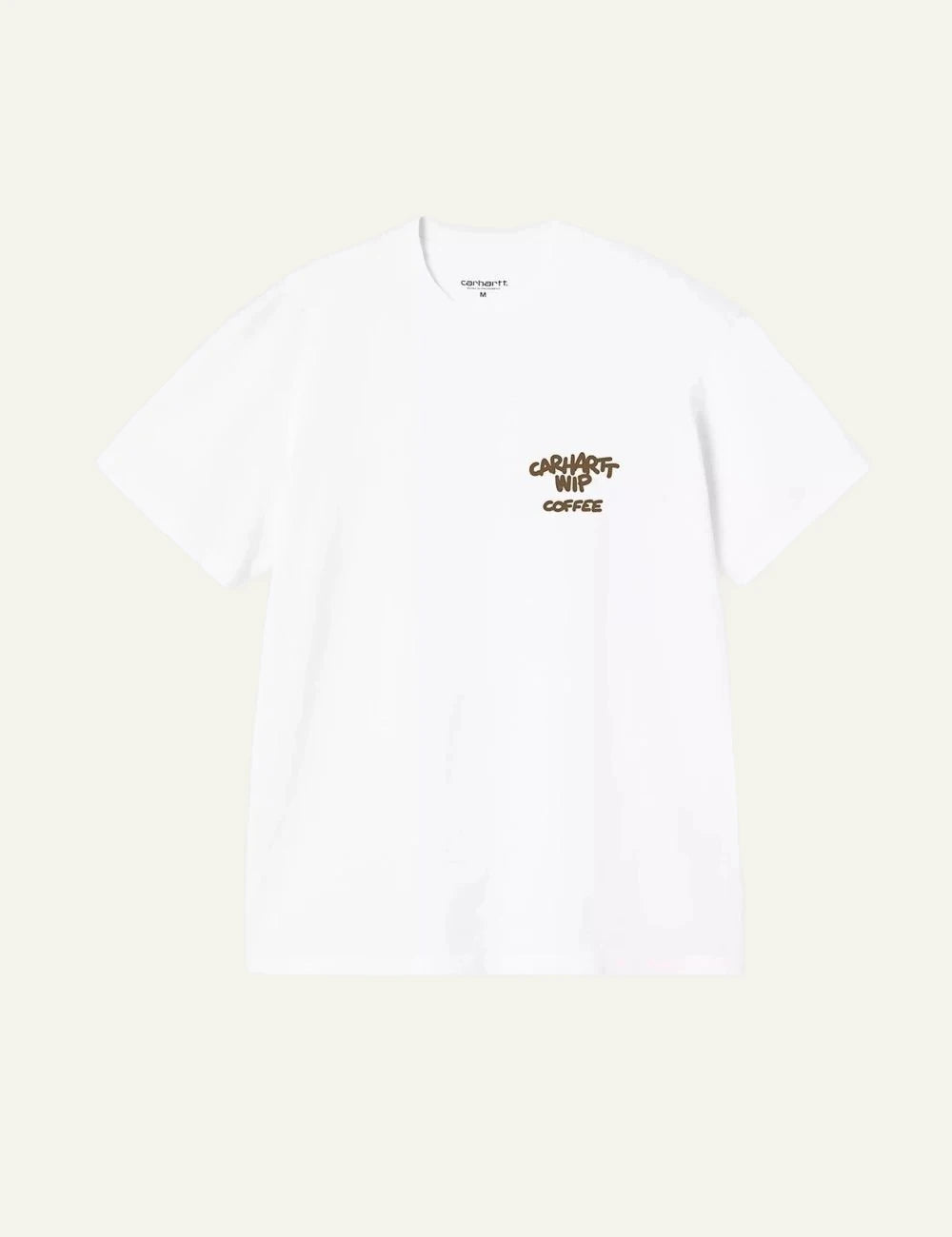 Carhartt WIP Coffee Break t-shirt white me print logo sto stithos