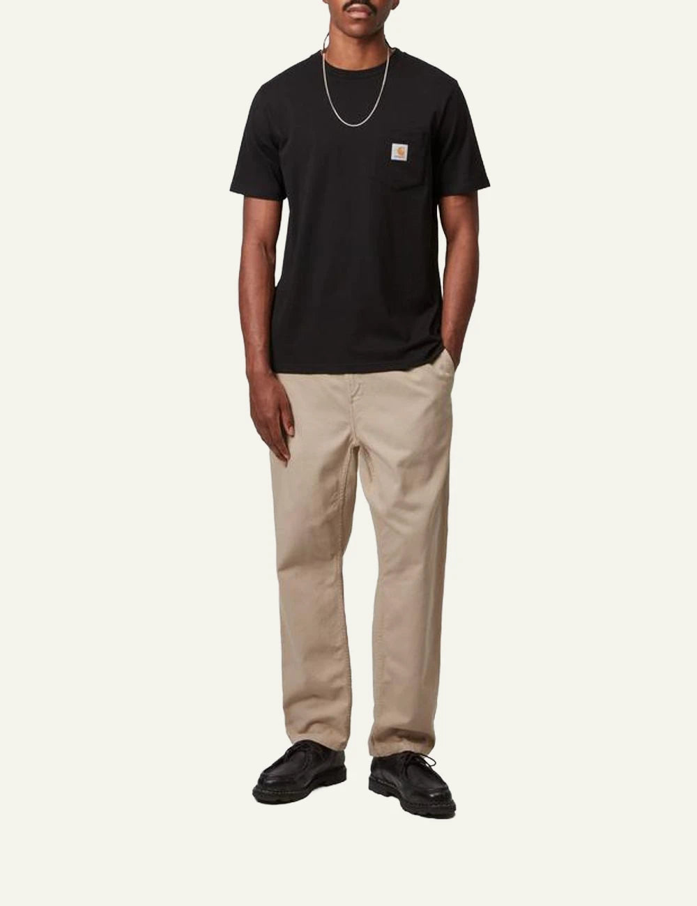 Carhartt WIP Flint pant wall cotton pants front view model