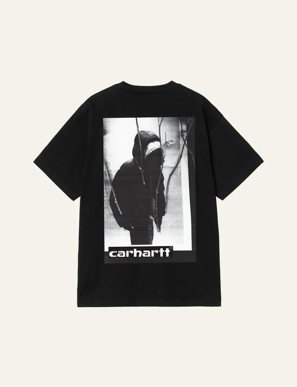 Carhartt WIP logo t-shirt black back chest logo flat