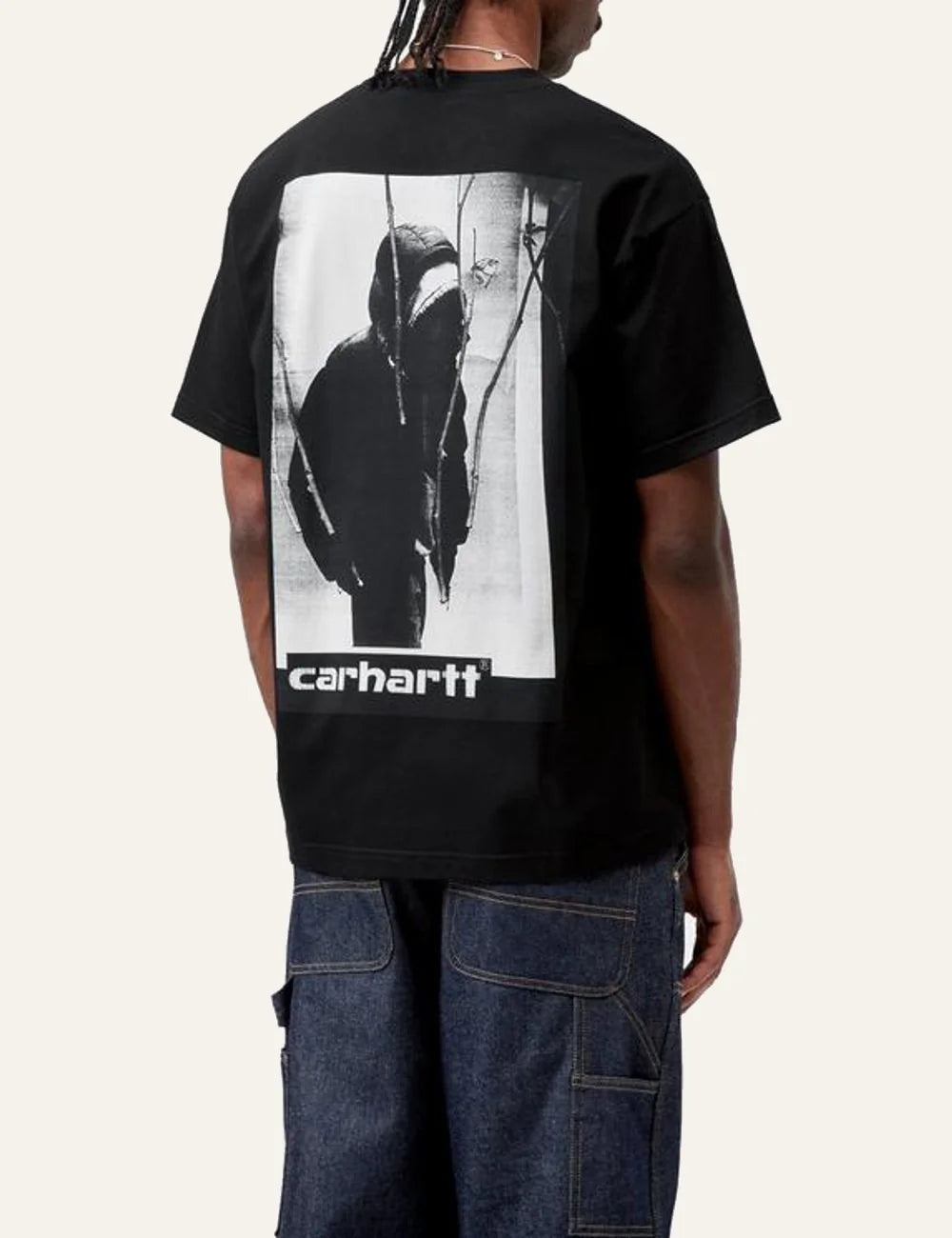 Carhartt WIP logo t-shirt black back chest logo back