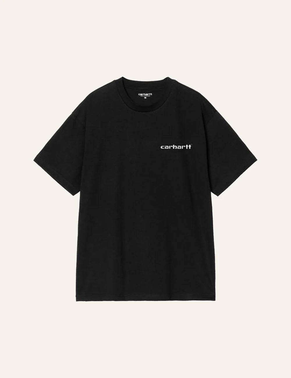 Carhartt WIP logo t-shirt black front chest logo flat