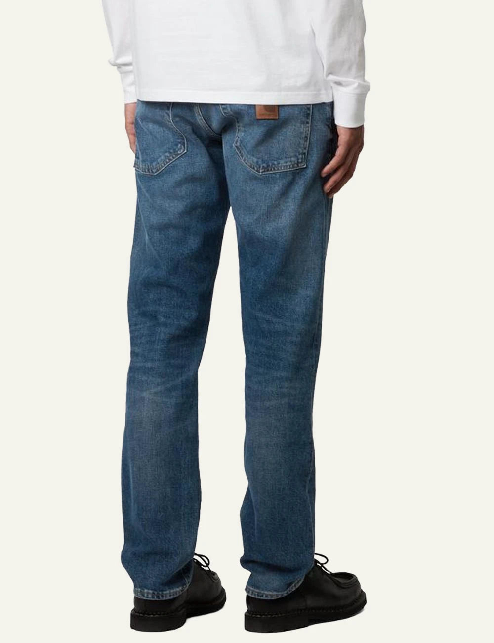 Carhartt WIP Klondike pant blue mid denim back view