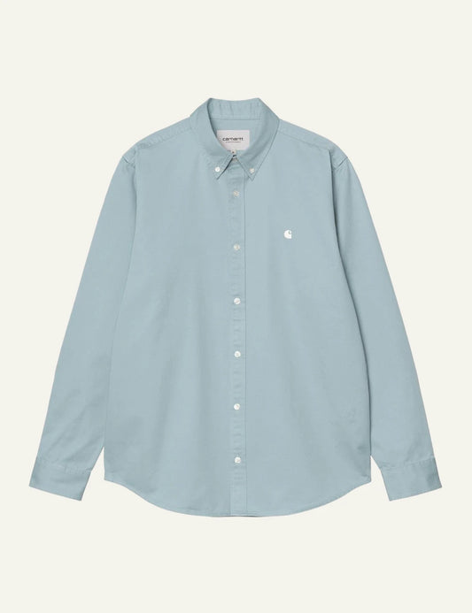 Carhartt WIP L S Madison Shirt Tourmaline front view