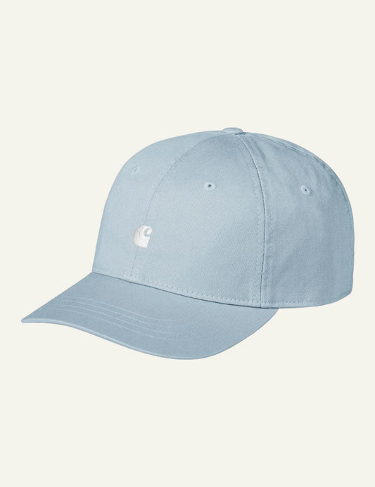 carhartt wip madison logo cap tourmaline white front