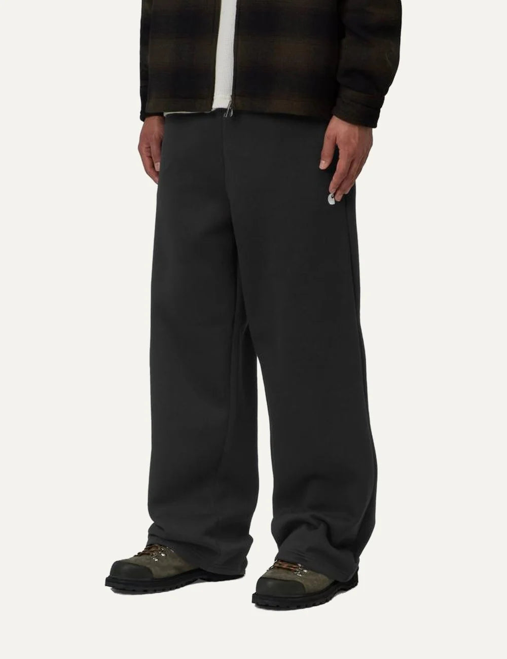 Carhartt WIP men Mack black loose-fit sweatpants with elasticated waist and embroidered C logo side