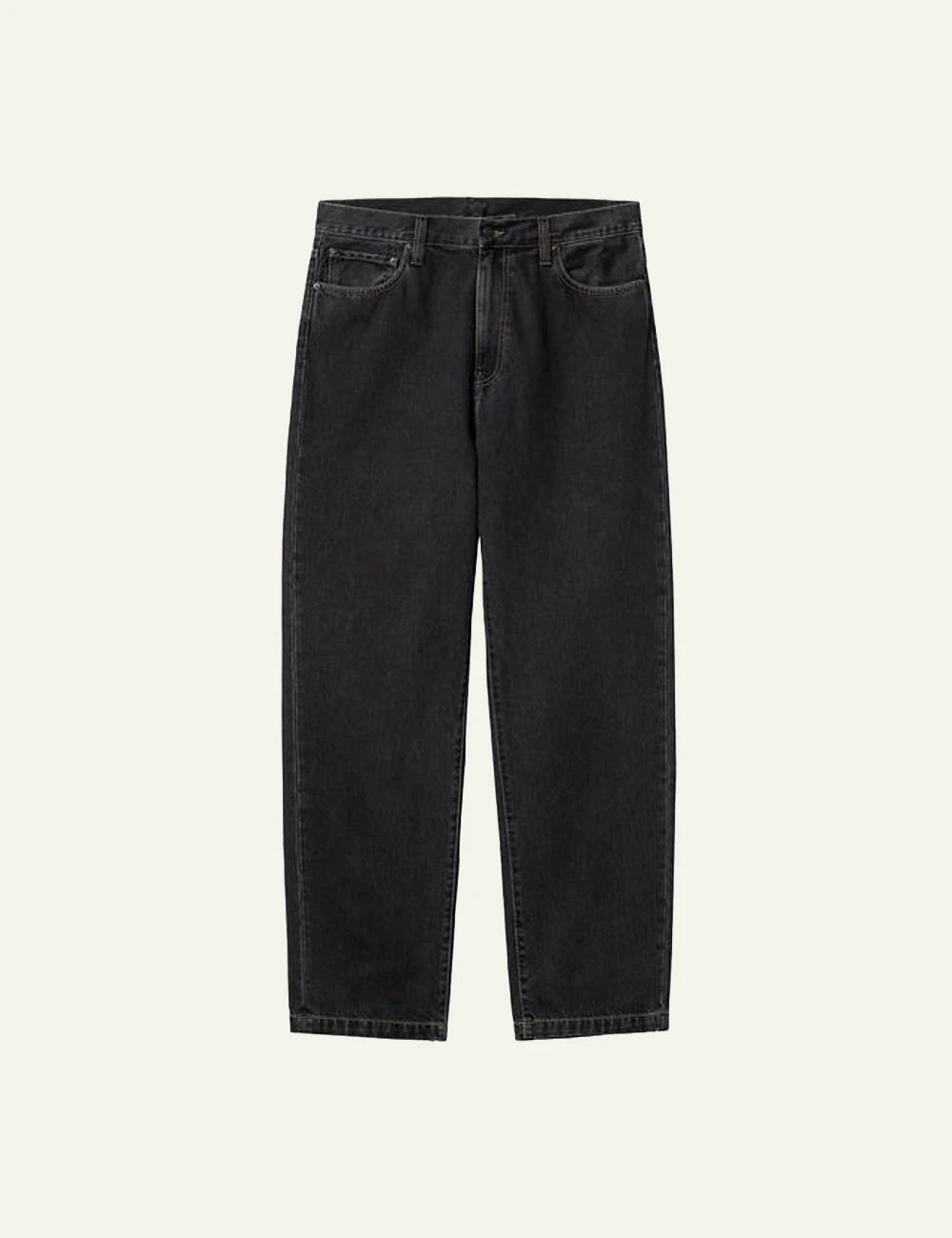 Men's Carhartt WIP Aaron black regular tapered denim jeans