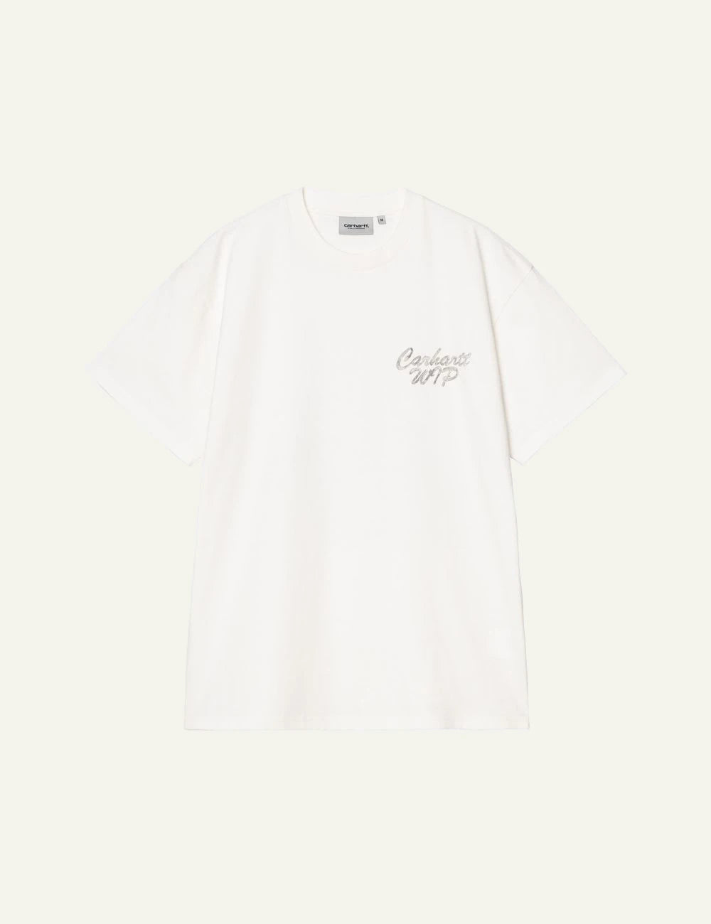 Men's Carhartt WIP ecru organic cotton T-shirt with graphic prints