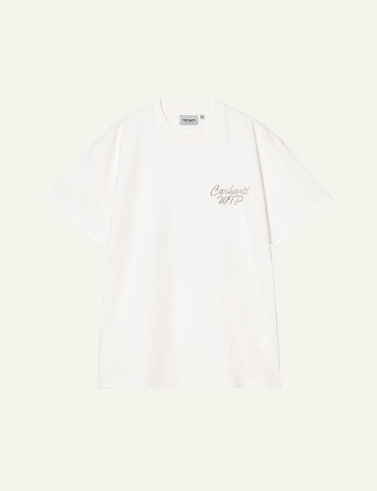 Men's Carhartt WIP ecru organic cotton T-shirt with graphic prints