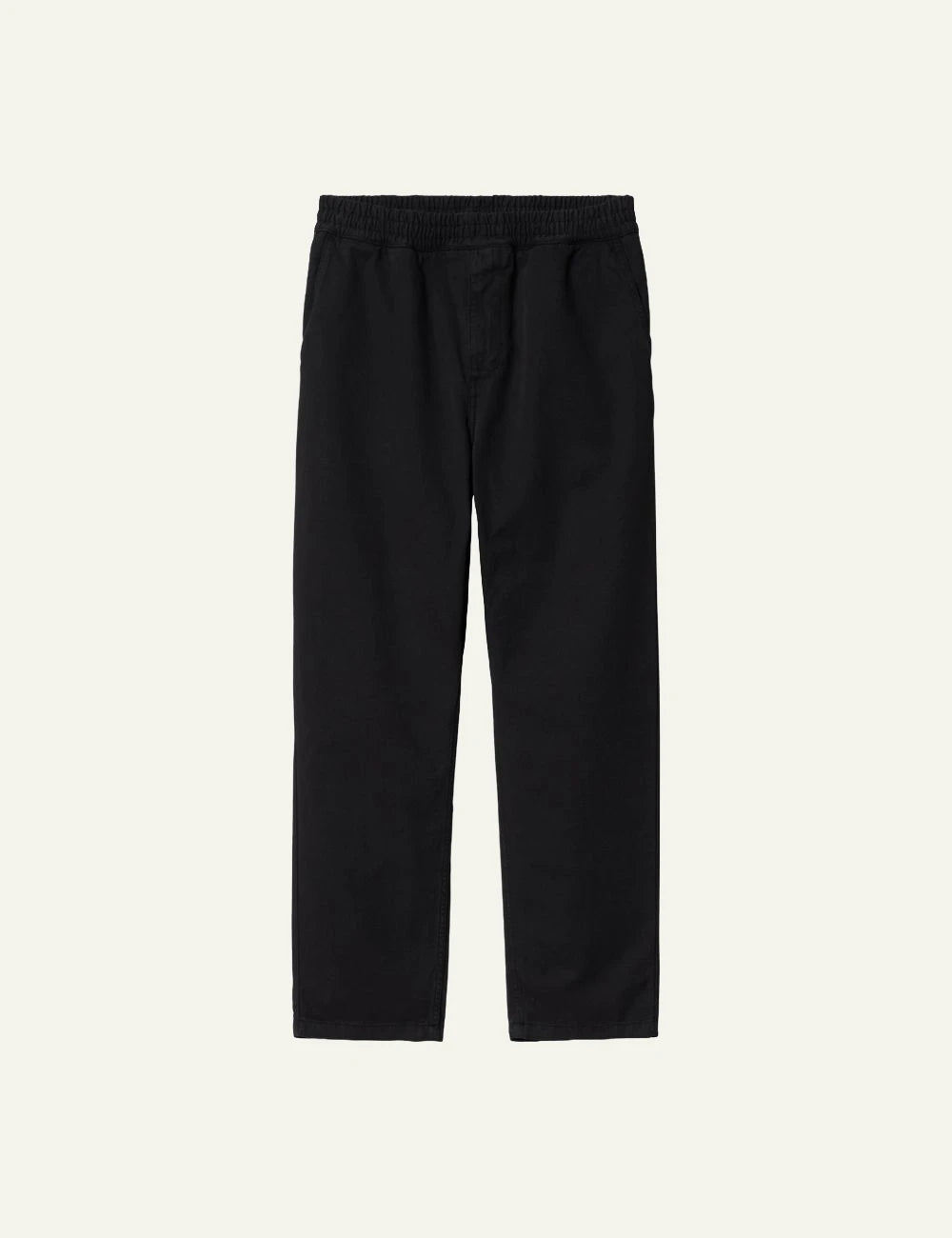 Men's Carhartt WIP Flint pants in black organic cotton twill
