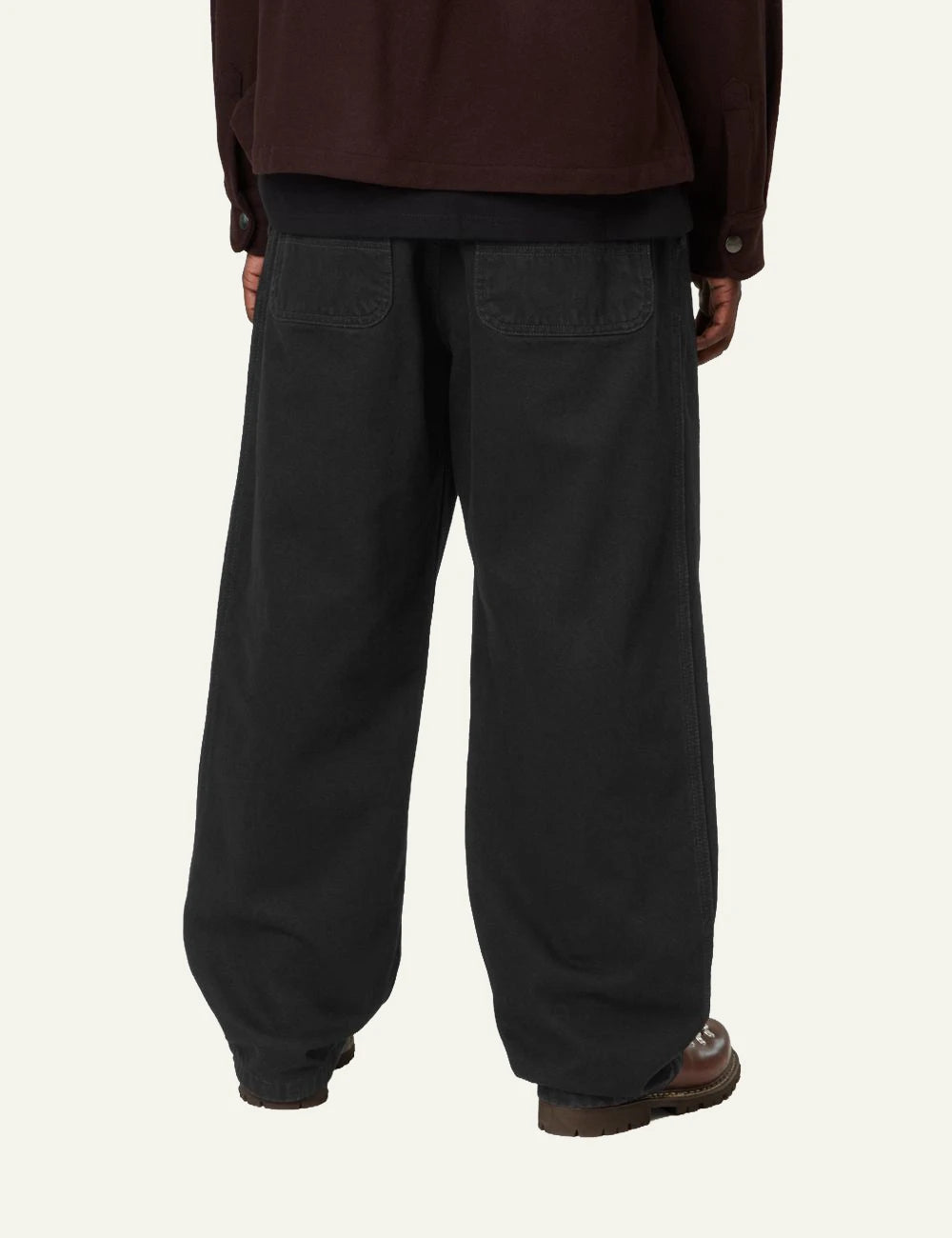 Men's Carhartt WIP Jace Pant in black cotton denim with loose tapered fit back