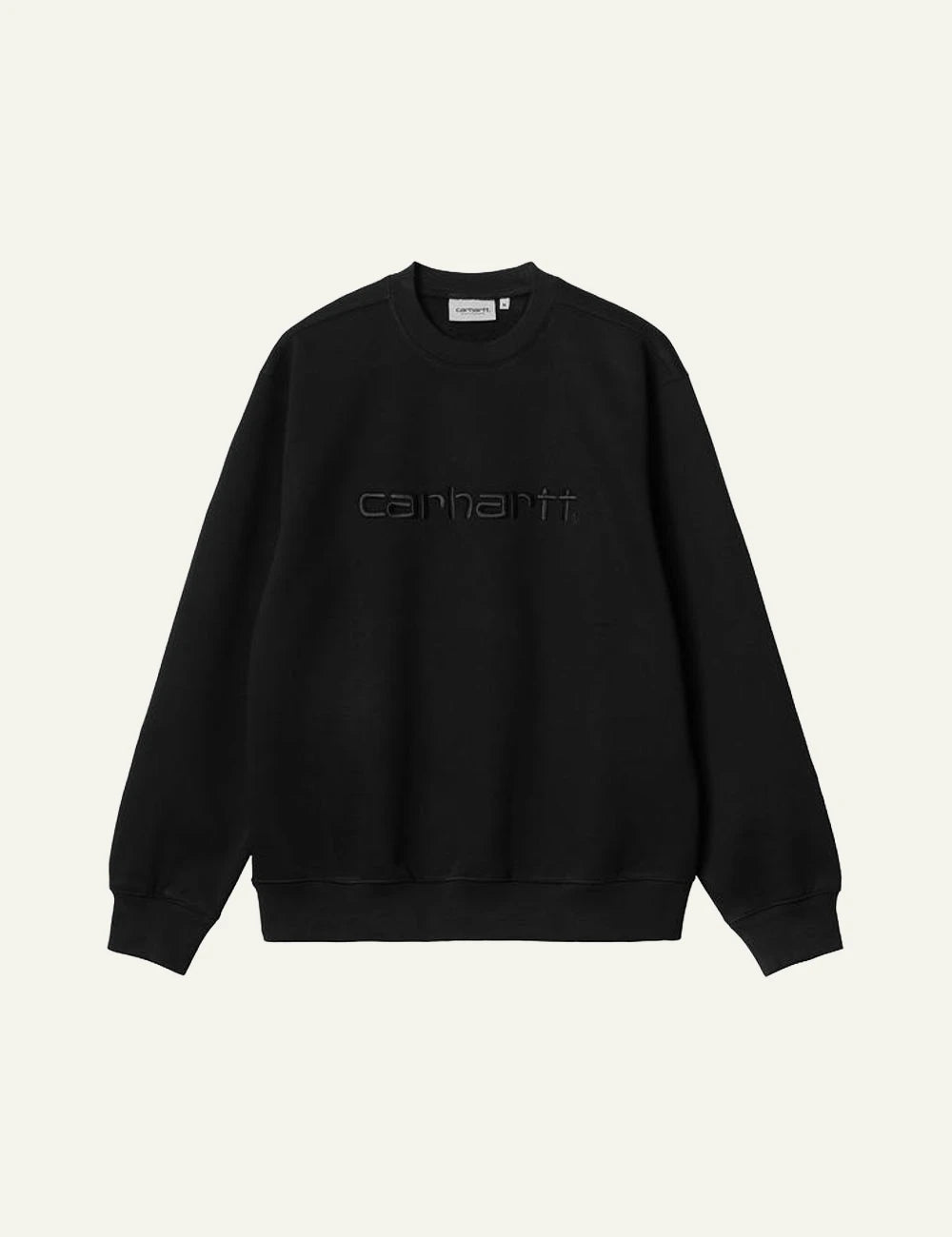 Men's Carhartt WIP black sweatshirt with embroidered script logo
