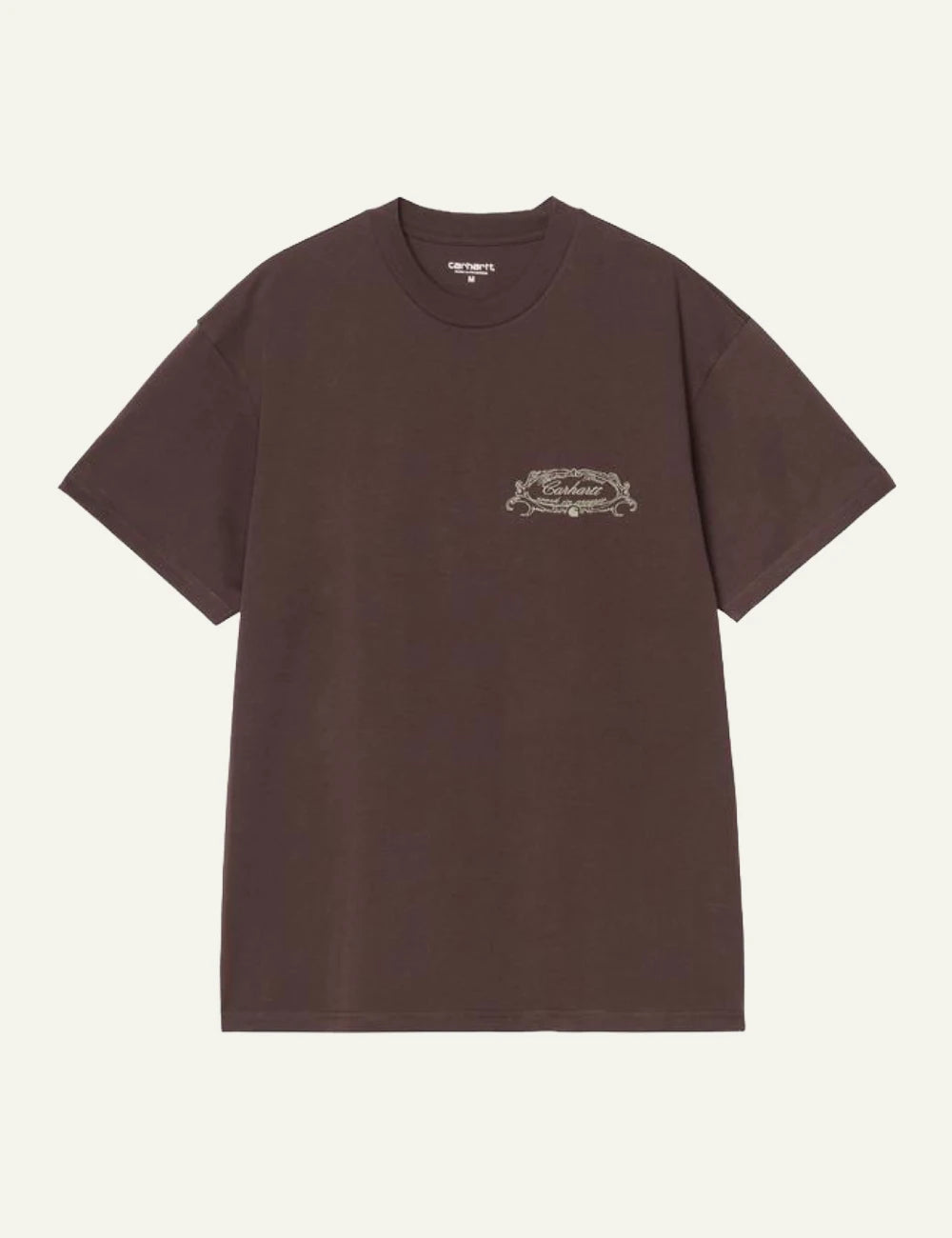 Men's Carhartt WIP S/S Chez WIP T-Shirt in dark brown with graphic prints