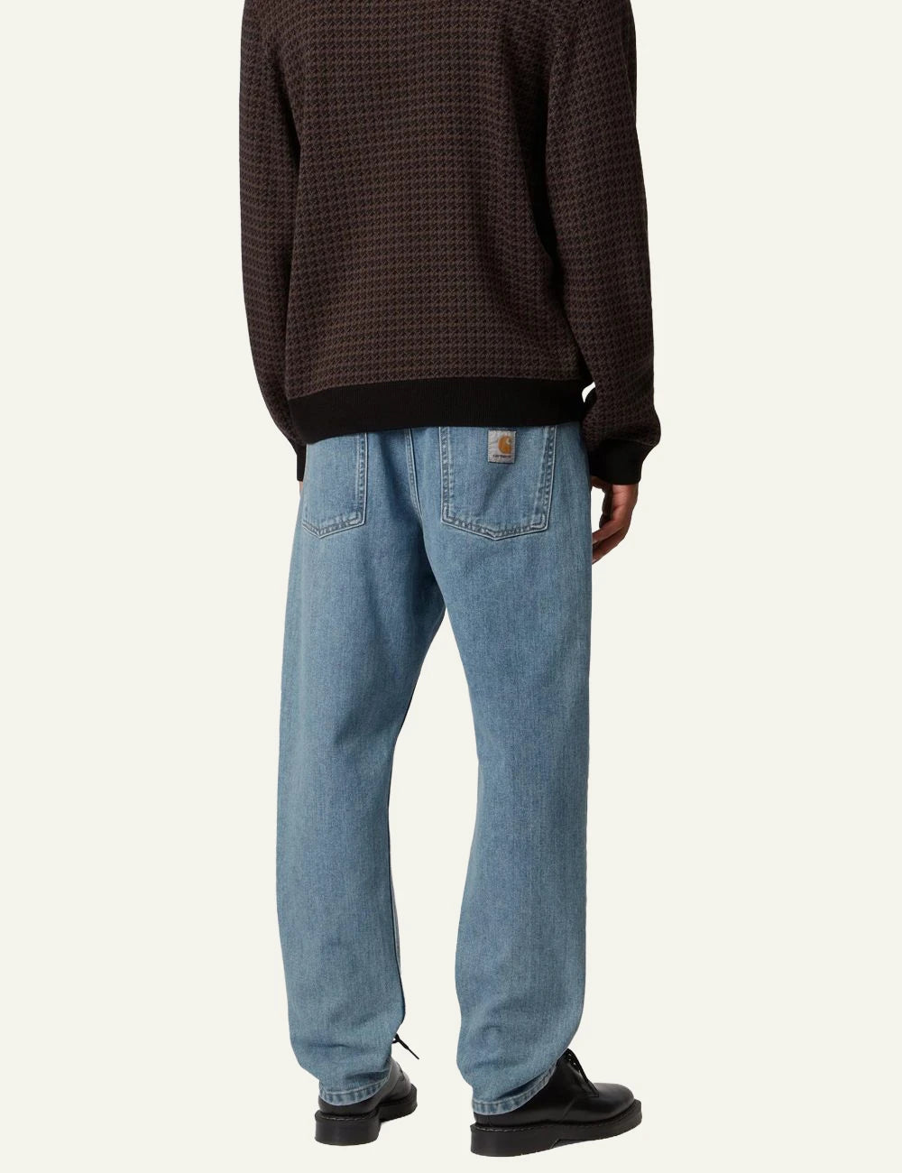 Carhartt WIP Newel pant blue stone denim back view