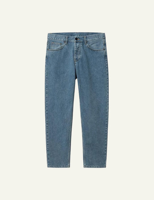 Carhartt WIP Newel pant blue stone denim front view flat