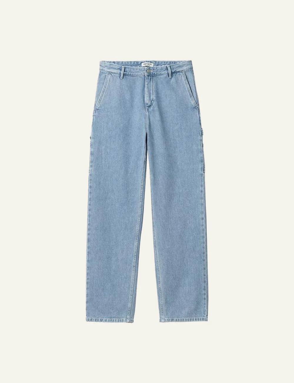 γυναικειο Carhartt WIP Newel Pant light blue denim front flat front