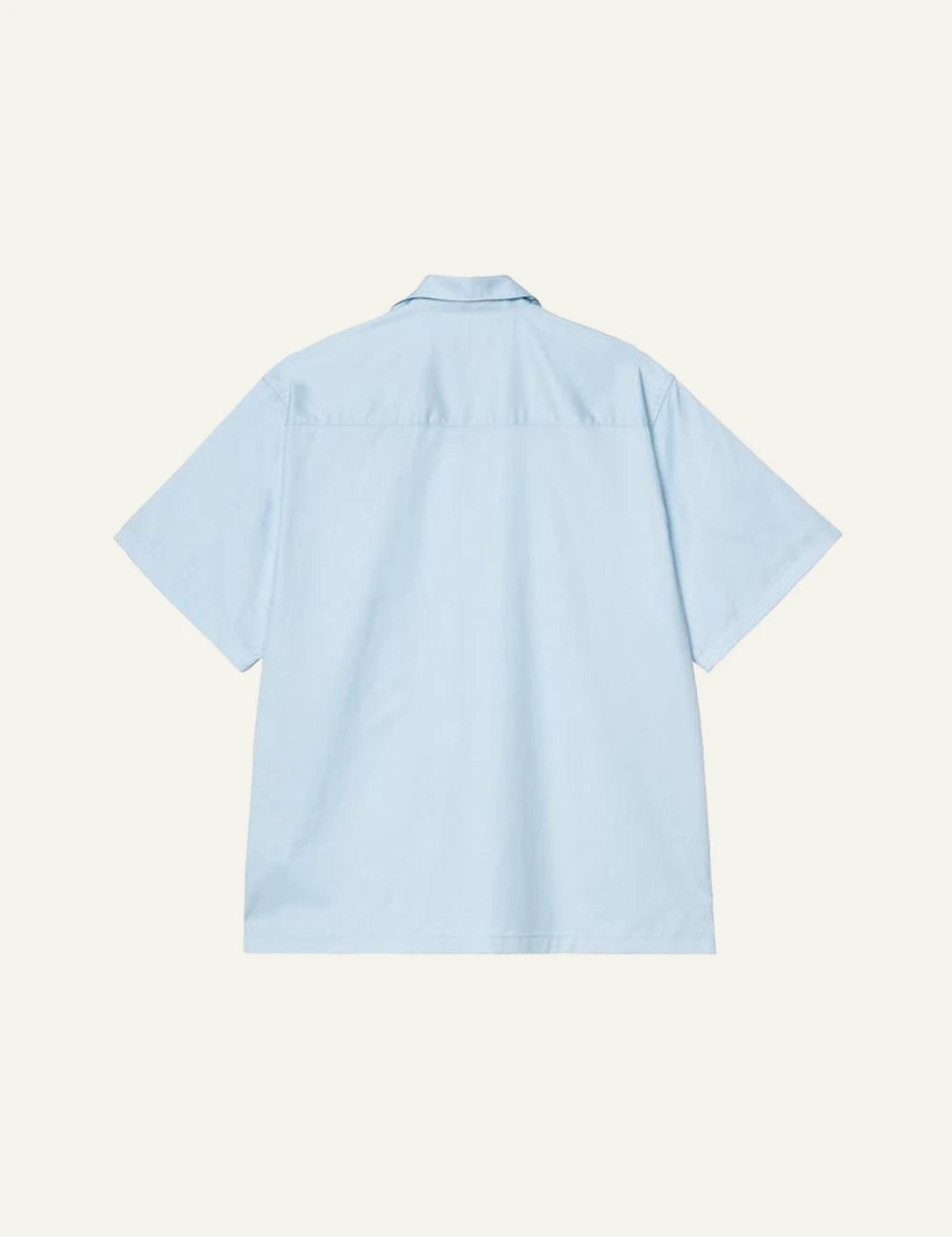 carhartt wip script logo shirt light blue back flat view