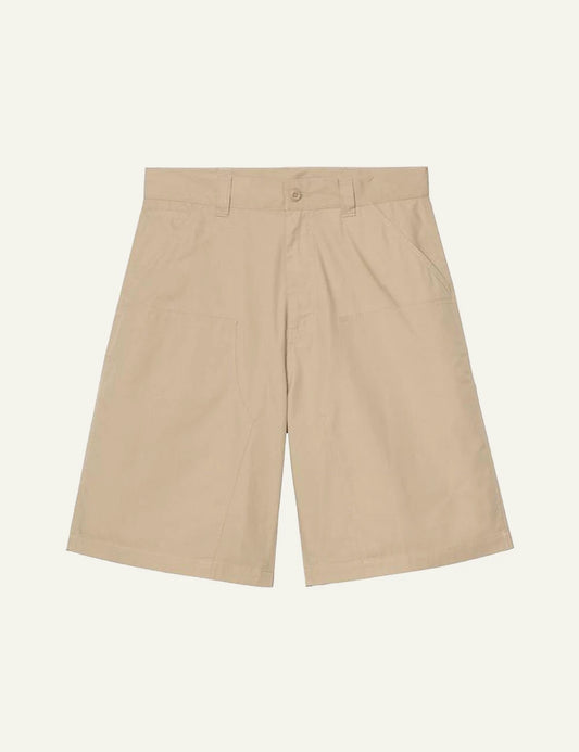 carhartt wip shorts beige front flat view