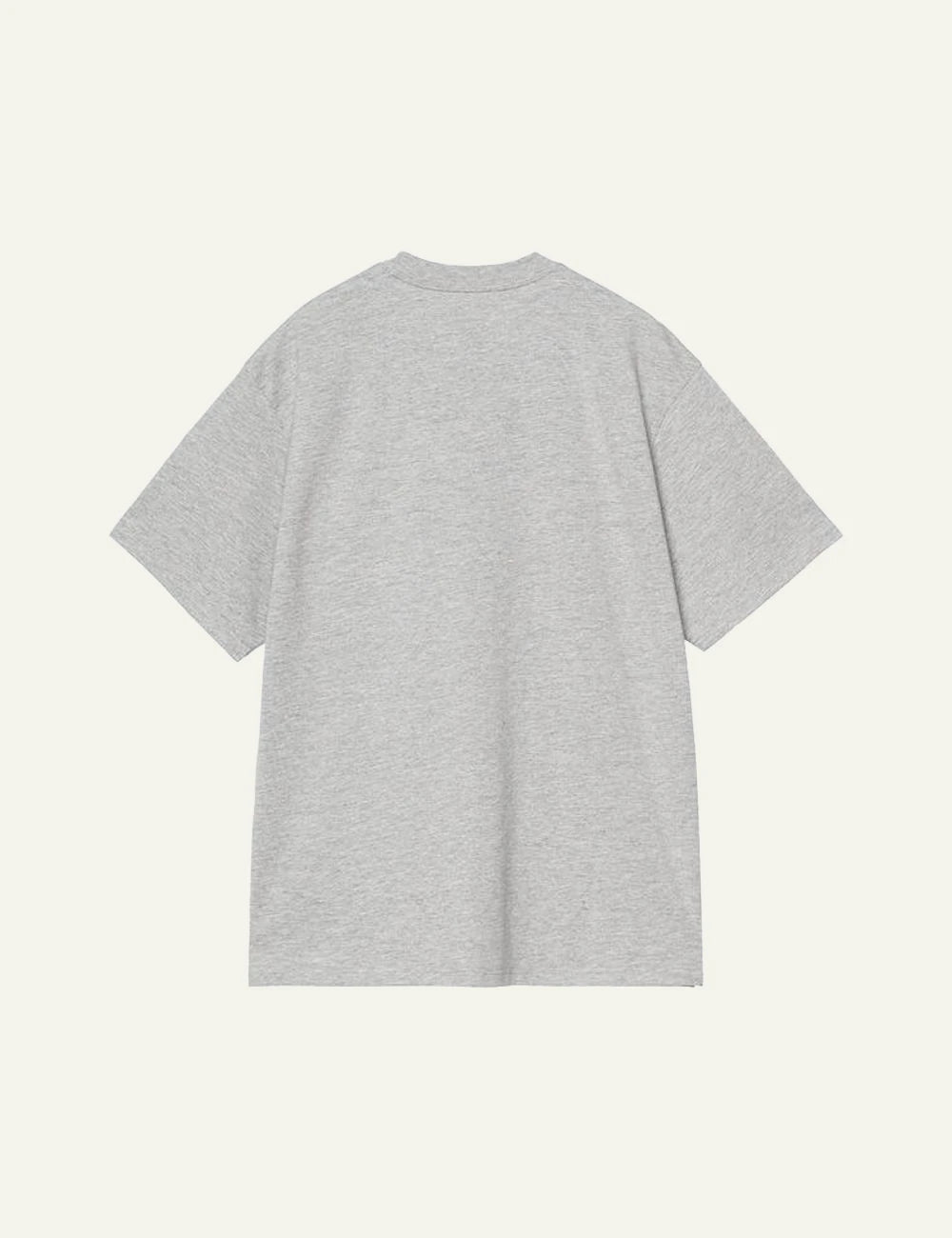 carhartt wip t shirt grey logo back flat view