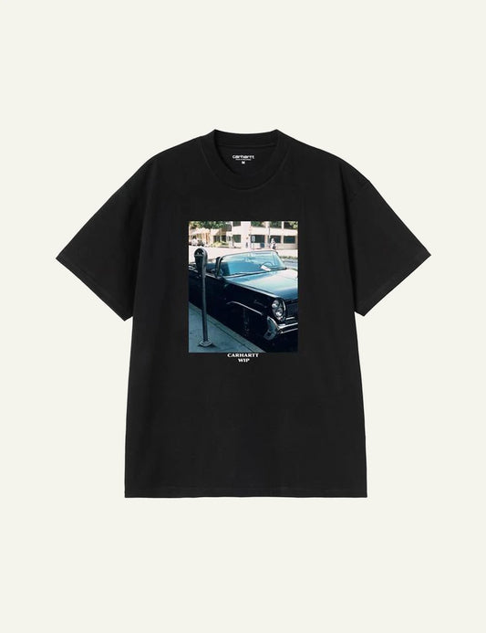 Carhartt WIP Warm Views t-shirt black graphic print front flat view