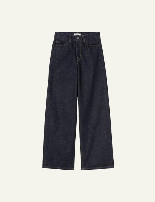 Women's Carhartt WIP Jane wide leg dark blue denim jeans