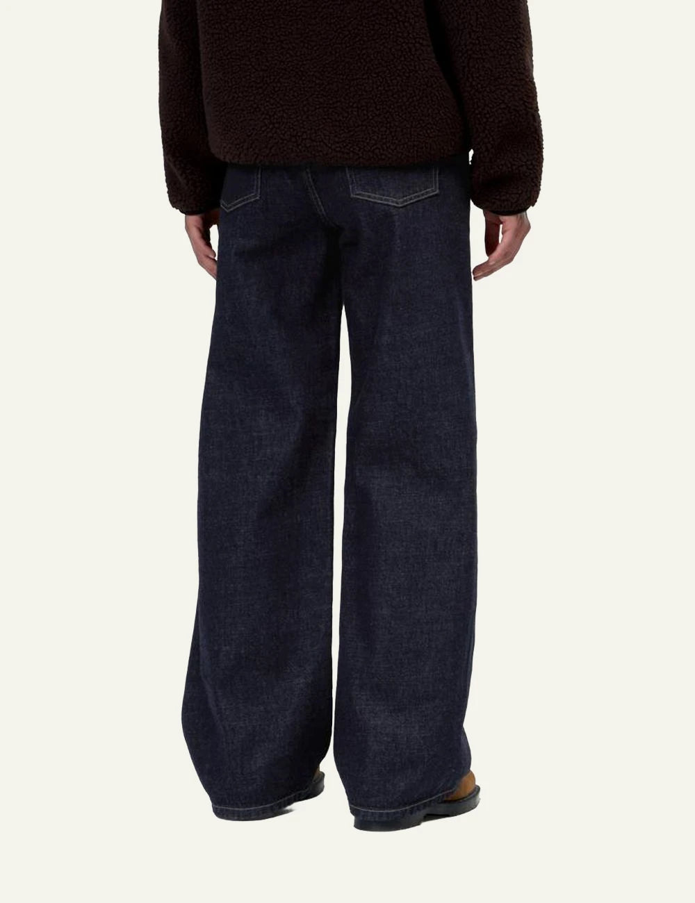 Women's Carhartt WIP Jane wide leg dark blue denim jeans back