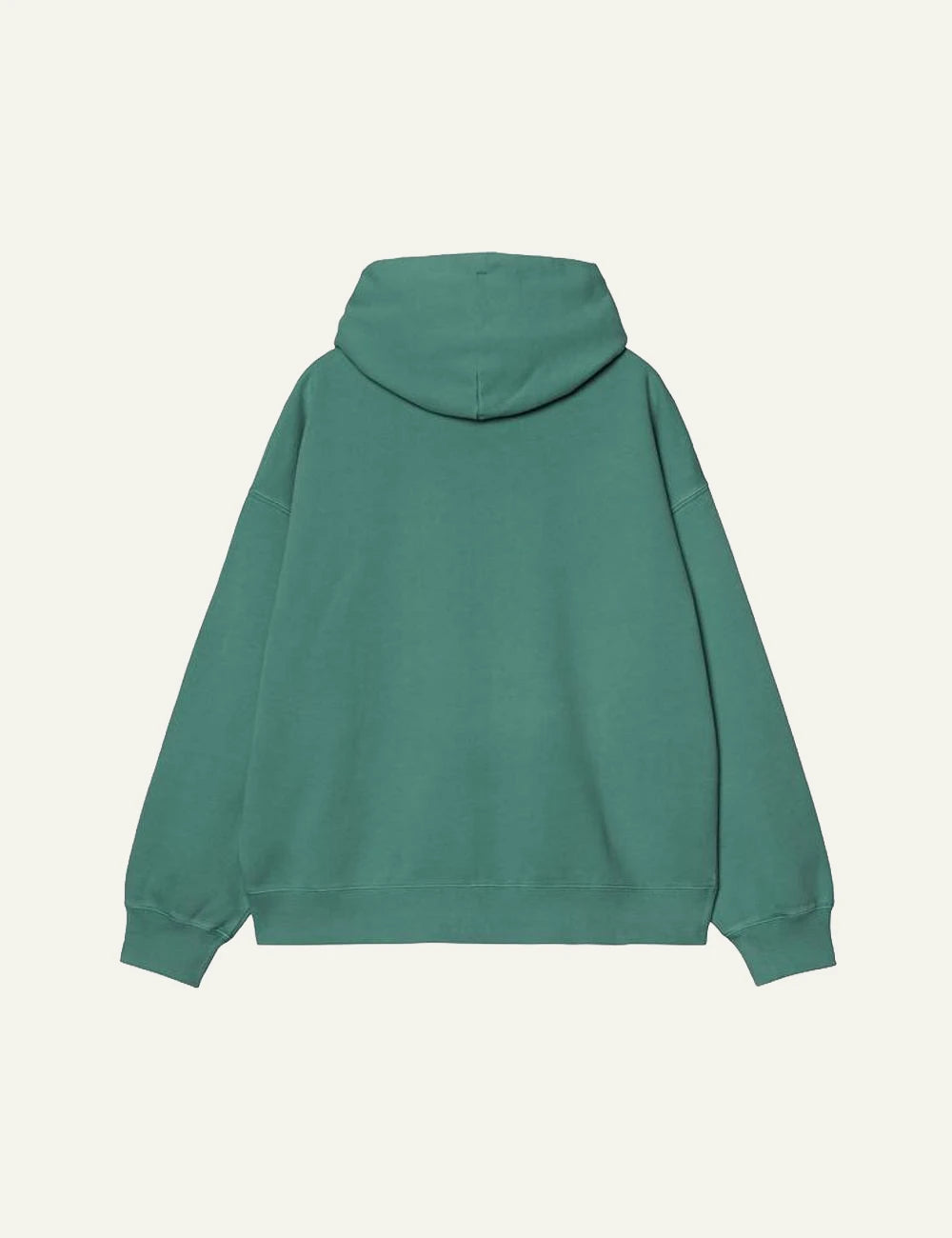 carhartt wip zip hoodie green back flat view