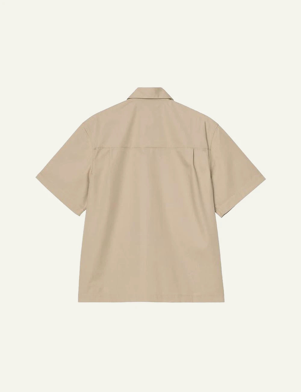 carhartt wip zip shirt beige back flat view