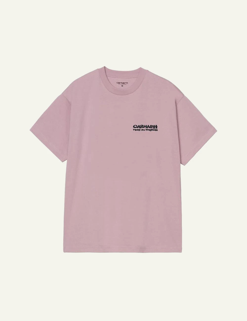 Carhartt WIP Cubist T-shirt pink with logo front view