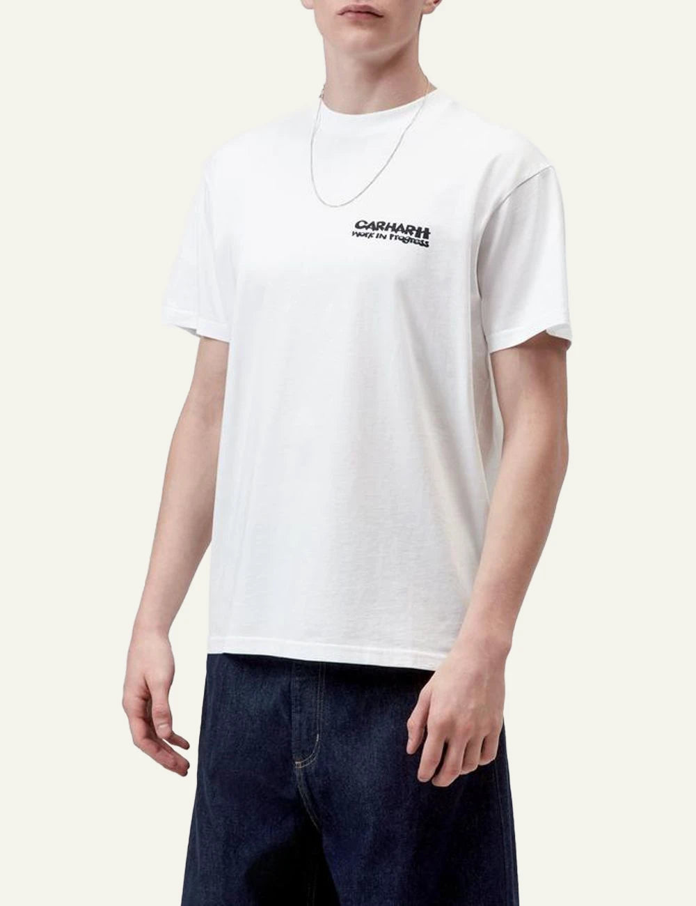 Carhartt WIP Cubist T-shirt white with logo front model view