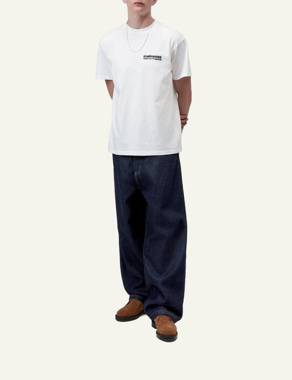 Carhartt WIP Cubist T-shirt white with logo front full body view
