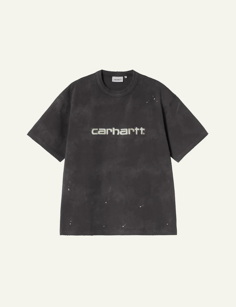 Carhartt WIP Painter T-shirt black destroy wash with logo front view