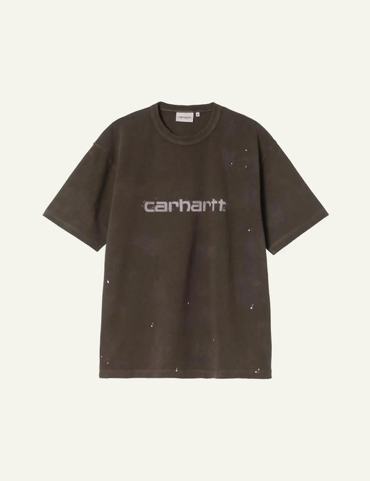 Carhartt WIP Painter T-shirt brown destroy wash with logo front view