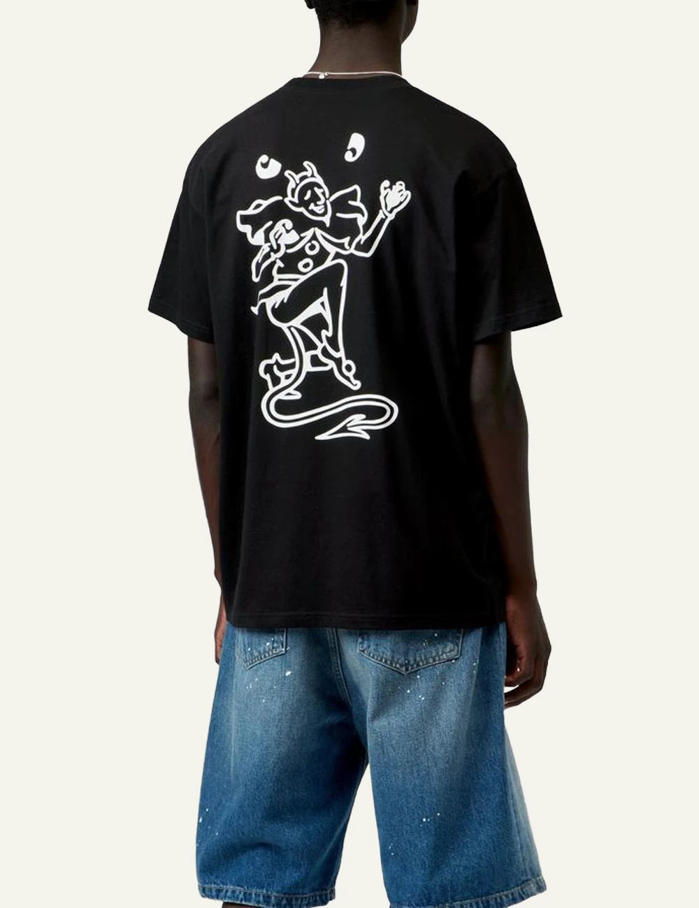 Carhartt WIP Playing Cards T-shirt black with graphic print back view