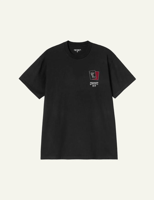 Carhartt WIP Playing Cards T-shirt black with graphic print front view