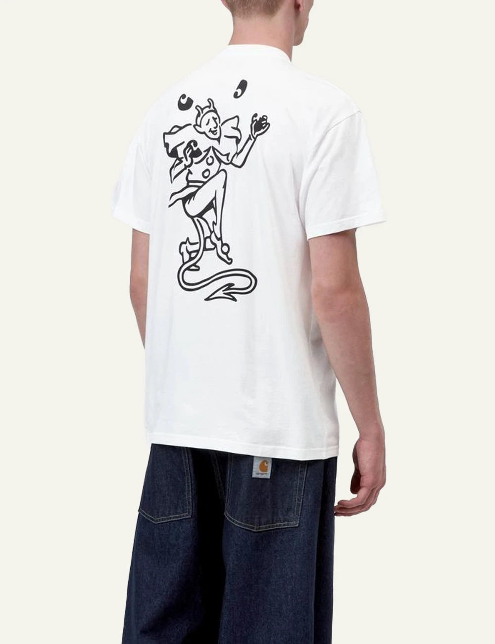 Carhartt WIP Playing Cards T-shirt white with graphic print back view