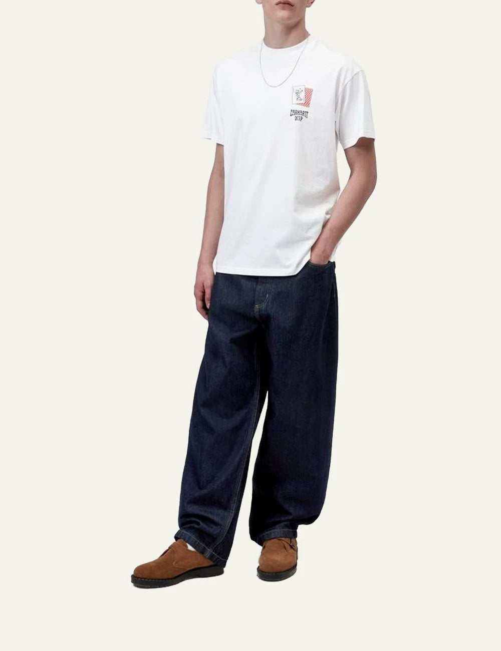 Carhartt WIP Playing Cards T-shirt white with graphic print front full body view