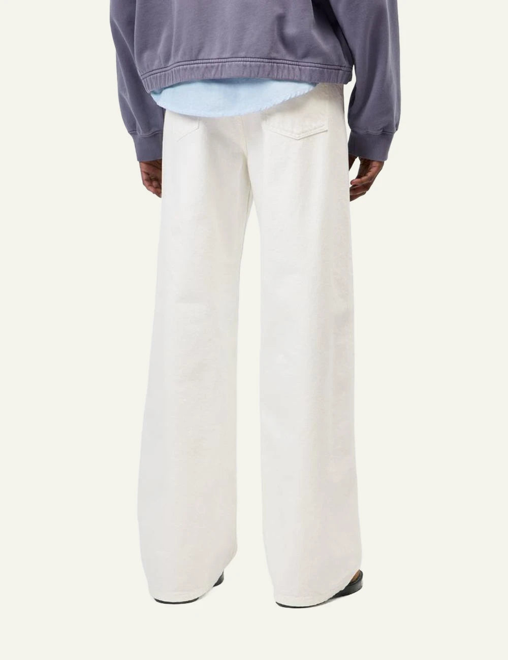 Carhartt WIP Jane Pant off white loose fit denim back view