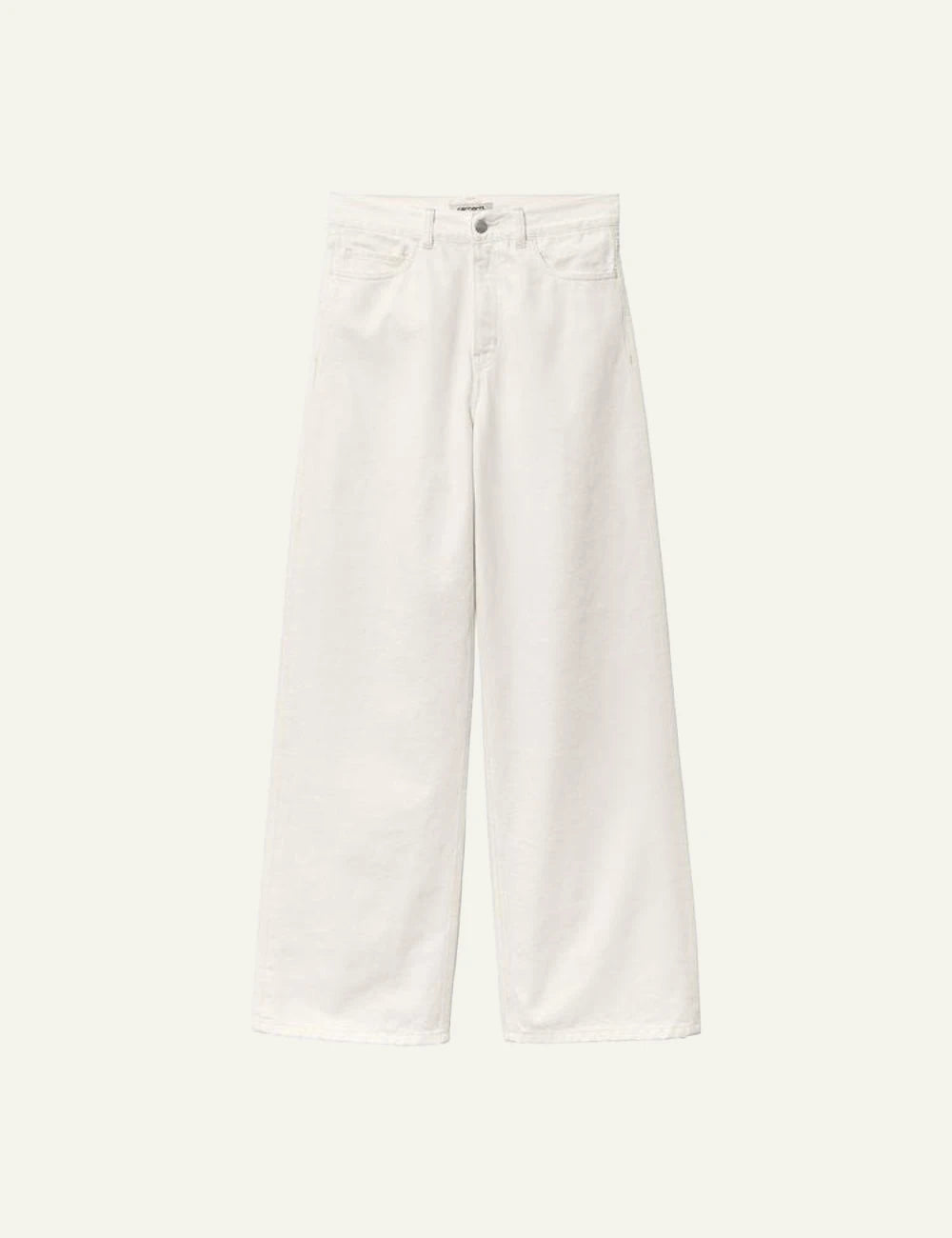 Carhartt WIP Jane Pant off white loose fit denim front view