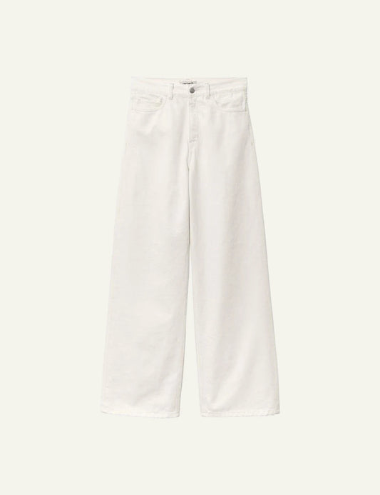 Carhartt WIP Jane Pant off white loose fit denim front view